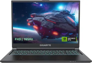 GIGABYTE G6 KF 16 Gaming Laptop, 2024, 16" 1920 x 1200 165Hz, Intel 10-Core i7-13620H, NVIDIA GeForce RTX 4060, 64GB DDR5, 2TB SSD, Win11 Pro, RGB Backlit KB, Wi-Fi 6E, B 5.2, 720p Camera, Black