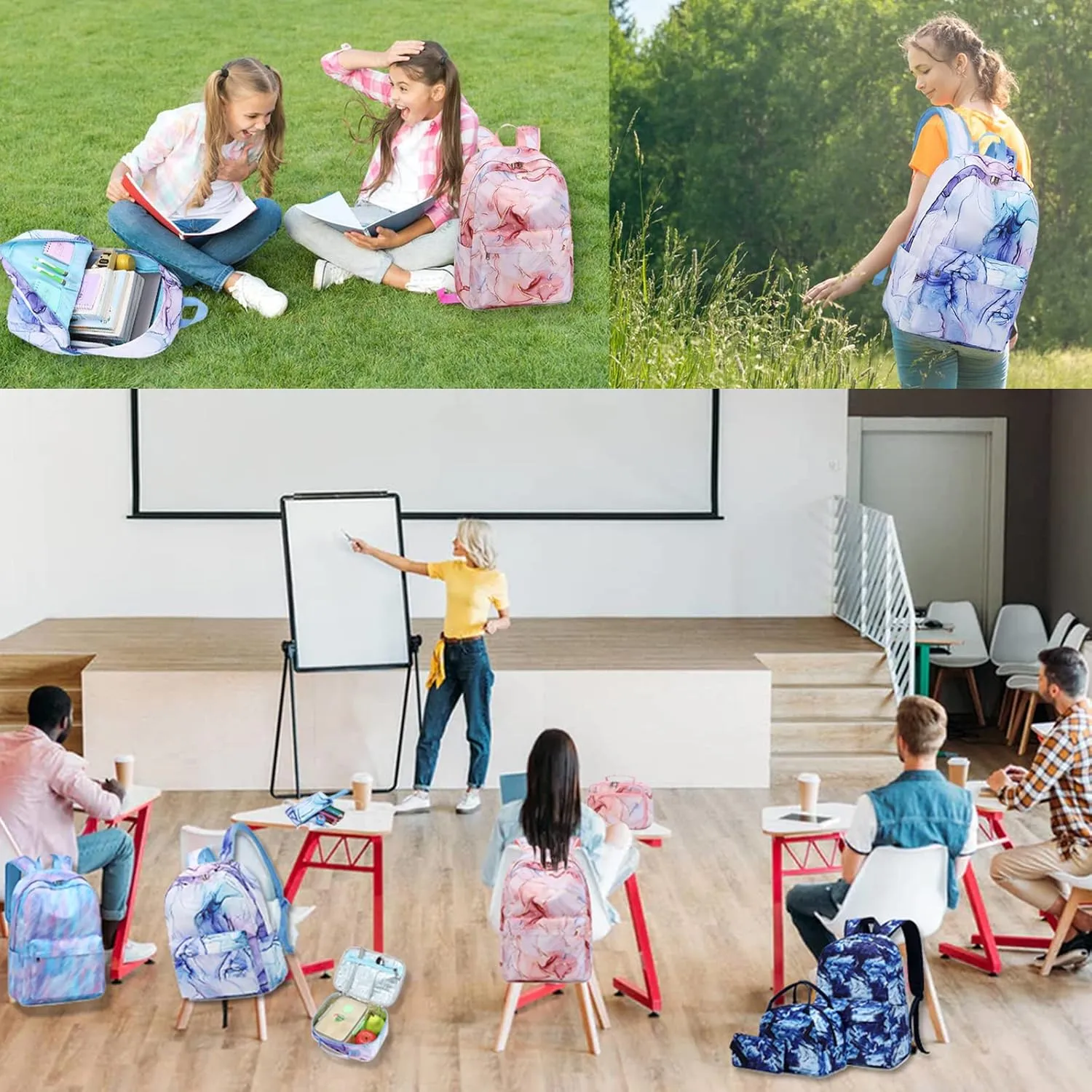 Girls Backpack School Backpack for Boys and Girls Laptop Backpack Water Resistant Middle School Bags Kids Backpacks