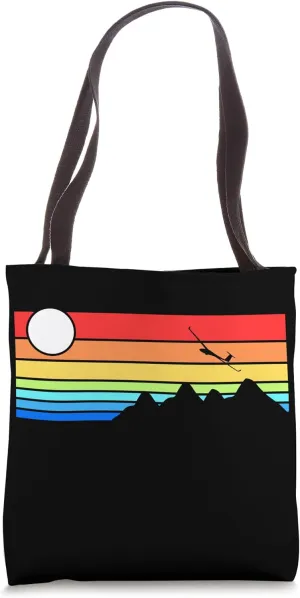 Glider Sailplane Vintage Design Soar Aviation Thermals Tote Bag
