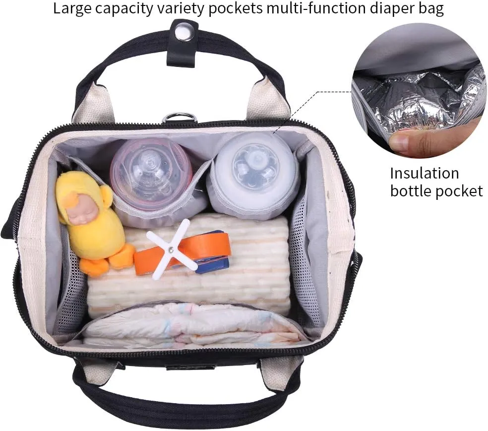 GOGOSO Breast Pump Bag with Cooler Pocket, Mini Pumping Bags for Working Mom Cooler Tote Bag Built-in USB Charging Pot for Phone Mother Diaper Bags -No Include ice Pack,Black