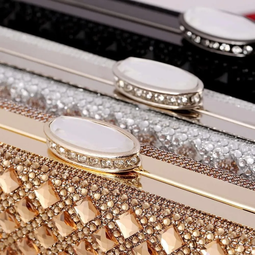 gold Clutch Women Evening bags Ladies Crystal Day Clutches Wallet Wedding Purse Party Banquet bag Black/Gold/Silver