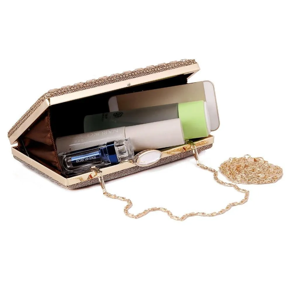 gold Clutch Women Evening bags Ladies Crystal Day Clutches Wallet Wedding Purse Party Banquet bag Black/Gold/Silver