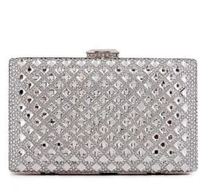 gold Clutch Women Evening bags Ladies Crystal Day Clutches Wallet Wedding Purse Party Banquet bag Black/Gold/Silver