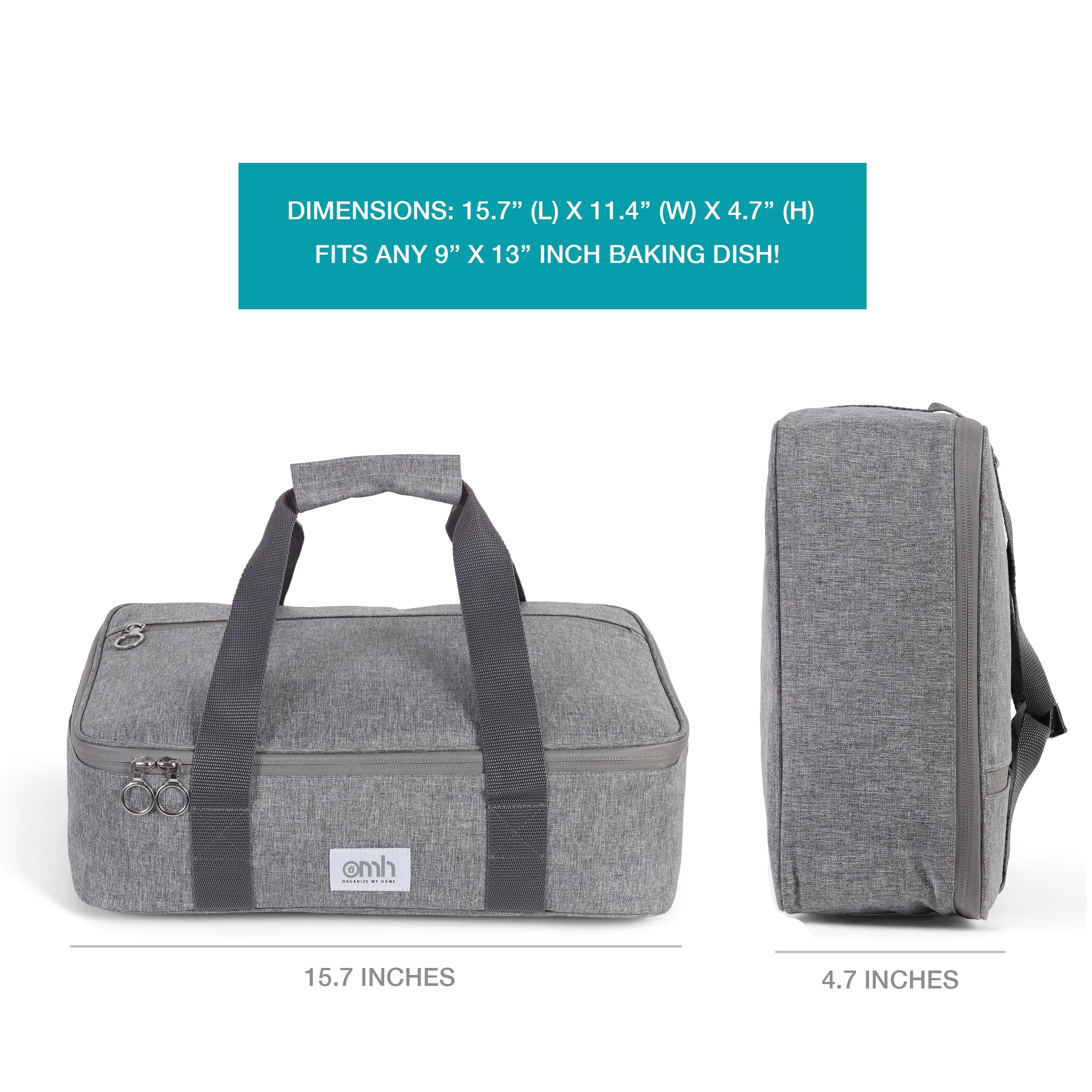 Gray Insulated Casserole Carrying Case