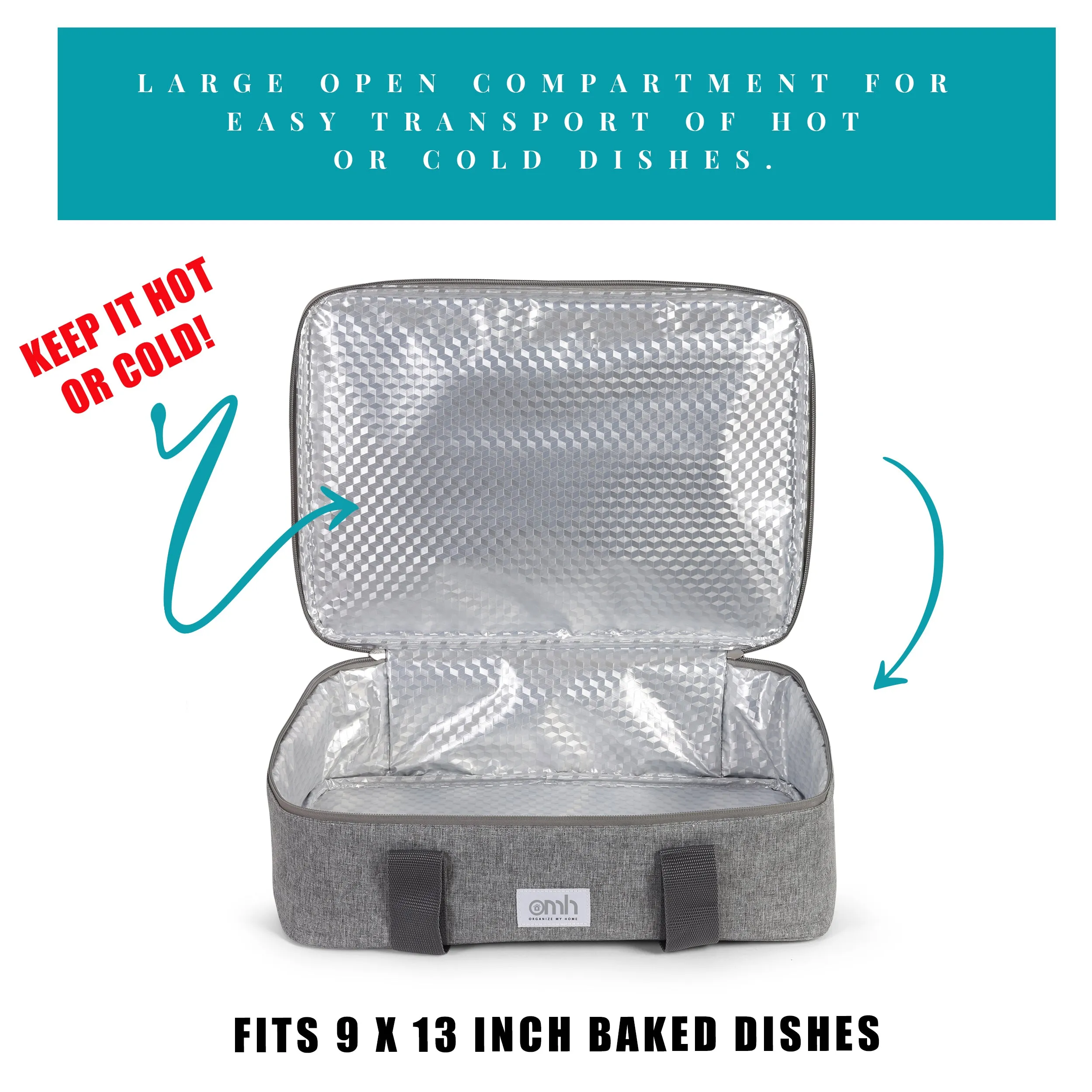 Gray Insulated Casserole Carrying Case