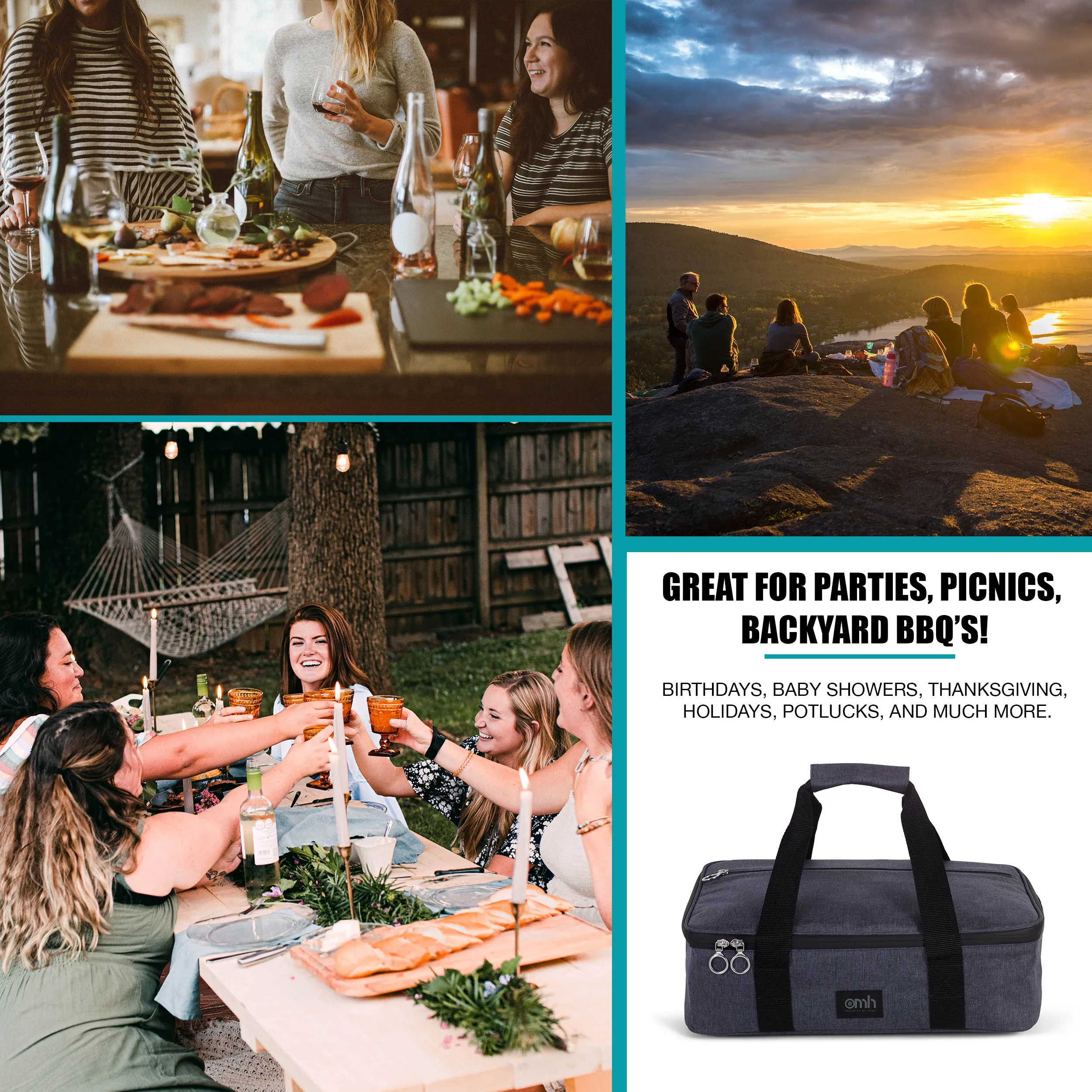 Gray Insulated Casserole Carrying Case