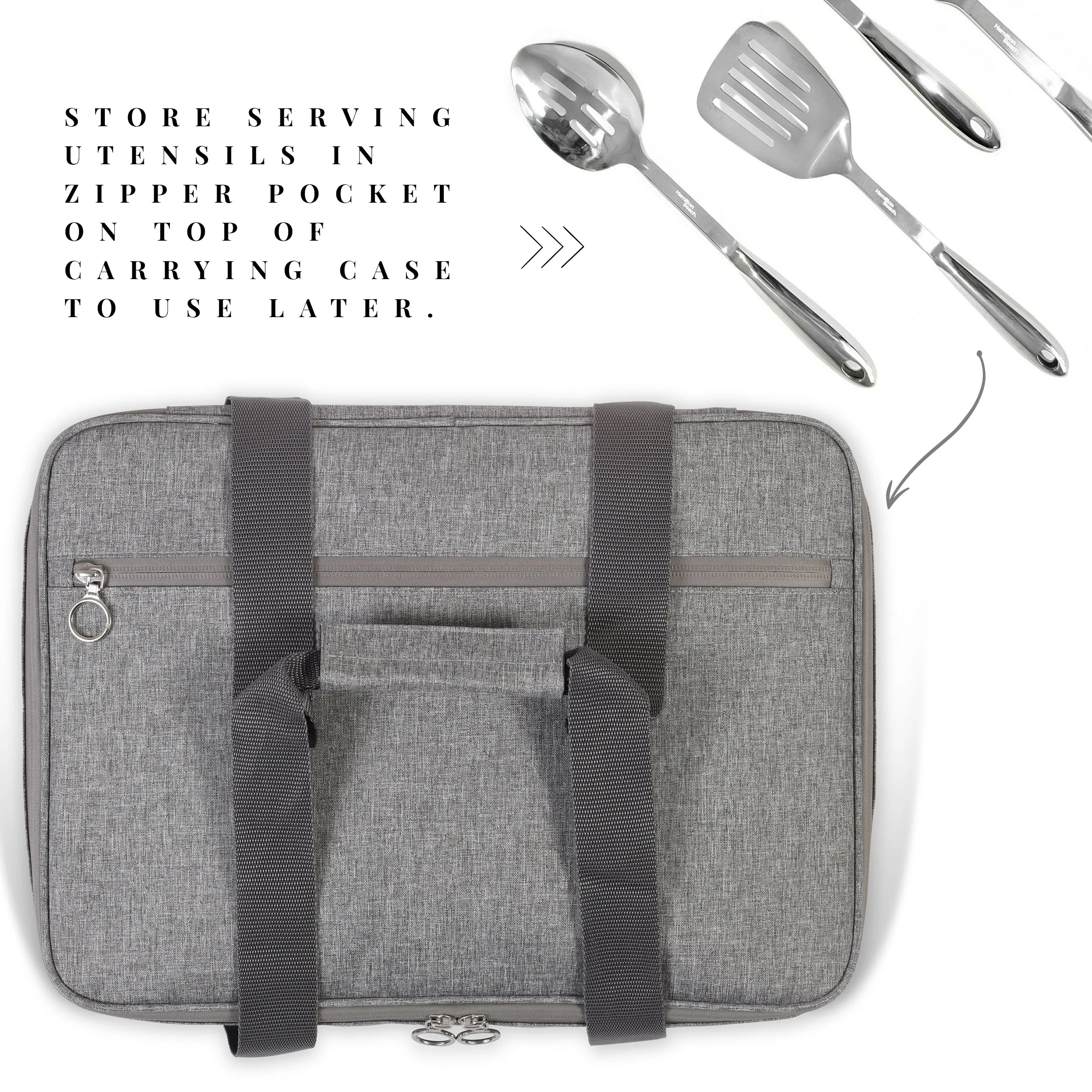 Gray Insulated Casserole Carrying Case