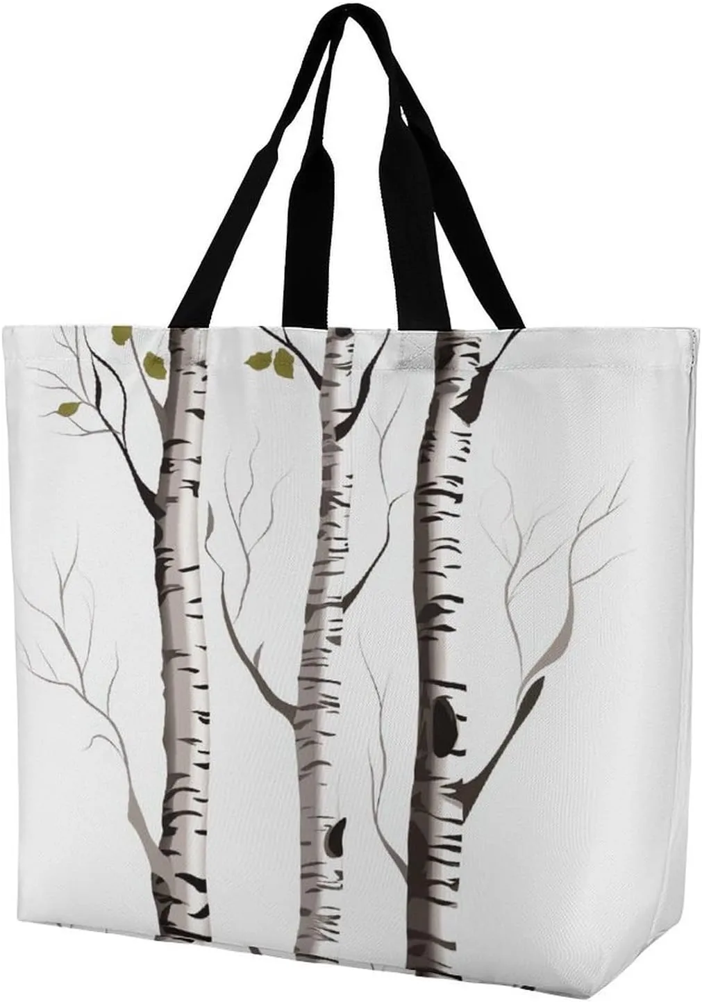 Grocery Bags for Shopping Birch Tree Shopping Bag for Women Men Lightweight Bag Reusable Tote Bags Foldable Bag with Handle Portable Storage Handbag
