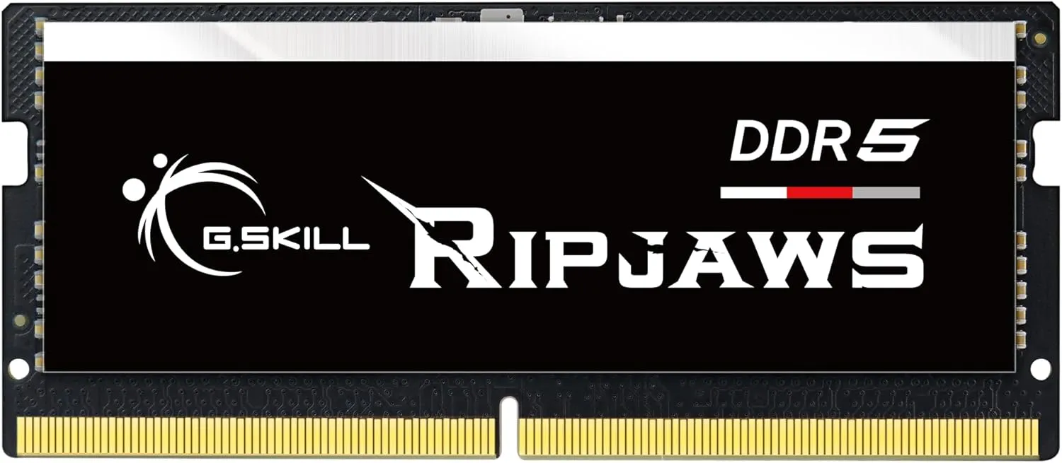 G.SKILL Ripjaws DDR5 SO-DIMM Series DDR5 RAM 48GB (1x48GB) 5600MT/s CL46-45-45-89 1.10V Unbuffered Non-ECC Notebook/Laptop Memory SODIMM (F5-5600S4645A48GX1-RS)