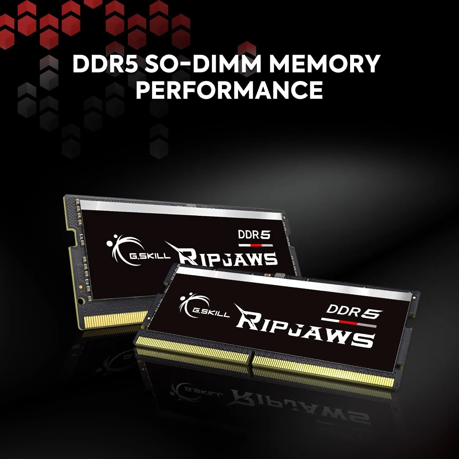 G.SKILL Ripjaws DDR5 SO-DIMM Series DDR5 RAM 64GB (2x32GB) 5600MT/s CL46-45-45-89 1.10V Unbuffered Non-ECC Notebook/Laptop Memory SODIMM (F5-5600S4645A32GX2-RS)