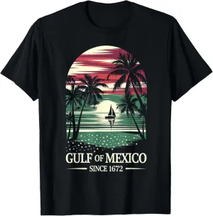 Gulf of Mexico Ocean Lover Beach Vacation Souvenir T-Shirt