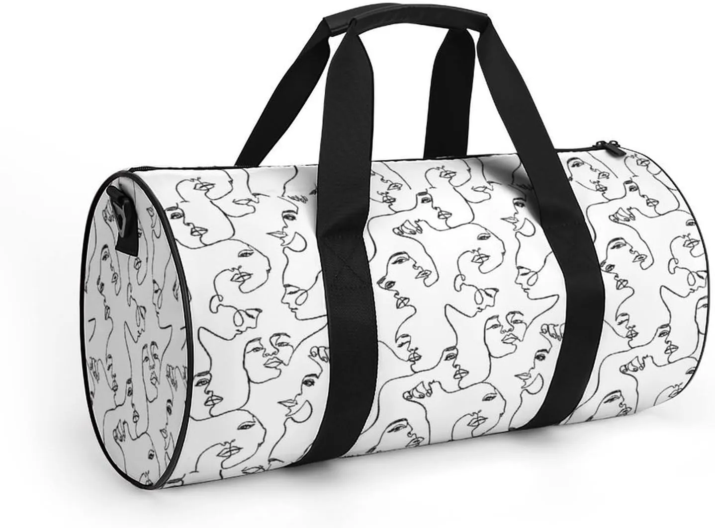Gym Bag for Men Women Lightweight Sports Duffle Bag with Multiple Compartments Cylindrical Gym Bag for Fitness Travel And Outdoor Activities Ater Resistant Yoga Bag Training Bag Abstract Loops