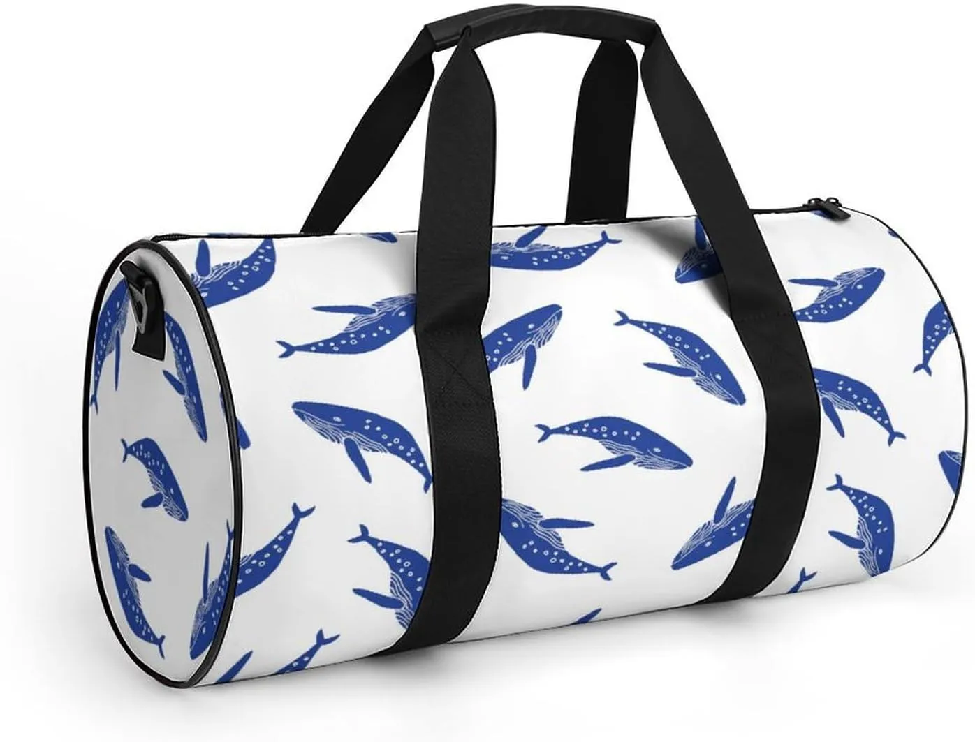 Gym Bag for Men Women Lightweight Sports Duffle Bag with Multiple Compartments Cylindrical Gym Bag for Fitness Travel And Outdoor Activities Ater Resistant Yoga Bag Training Bag Whale Wander