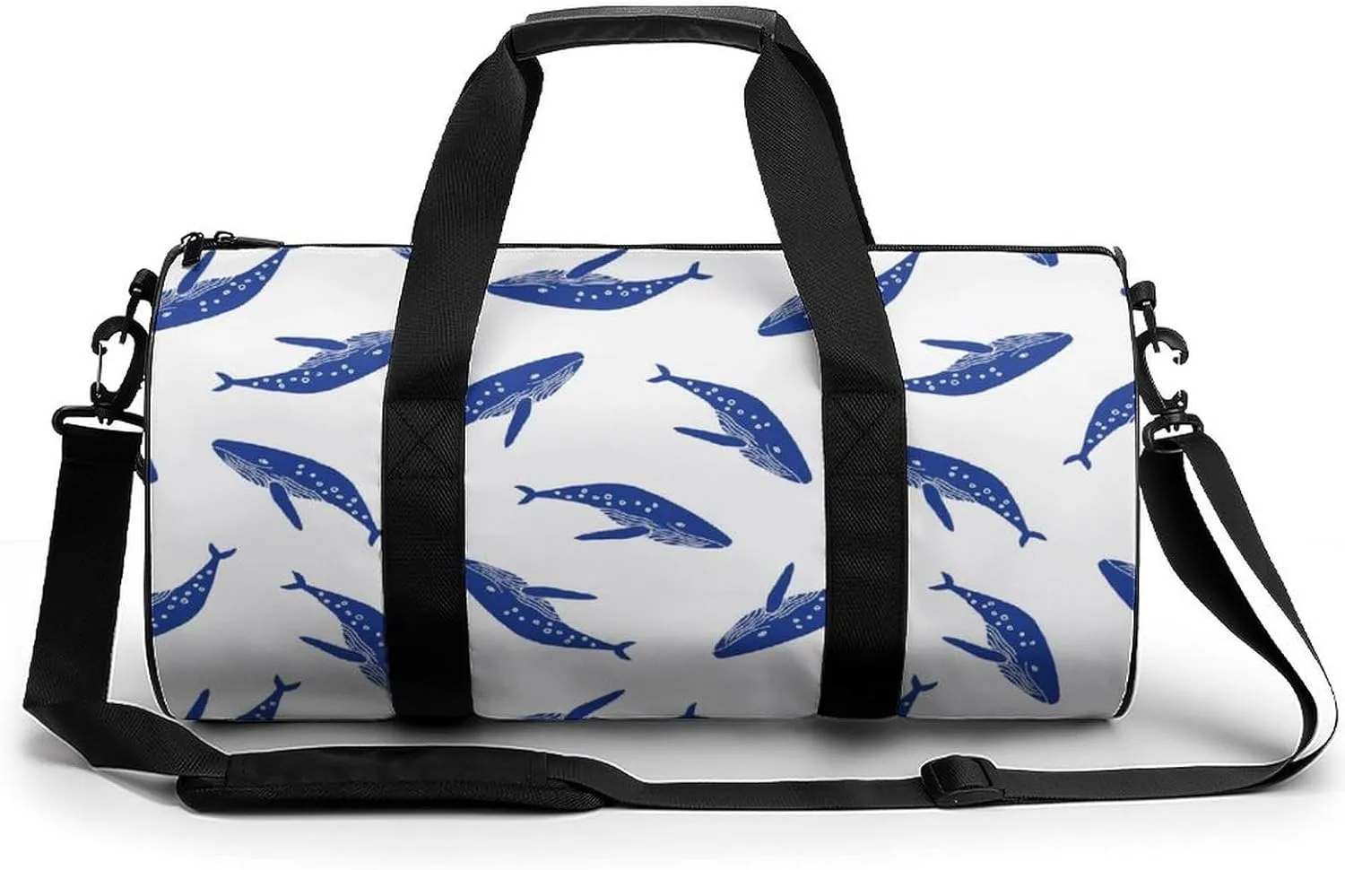 Gym Bag for Men Women Lightweight Sports Duffle Bag with Multiple Compartments Cylindrical Gym Bag for Fitness Travel And Outdoor Activities Ater Resistant Yoga Bag Training Bag Whale Wander