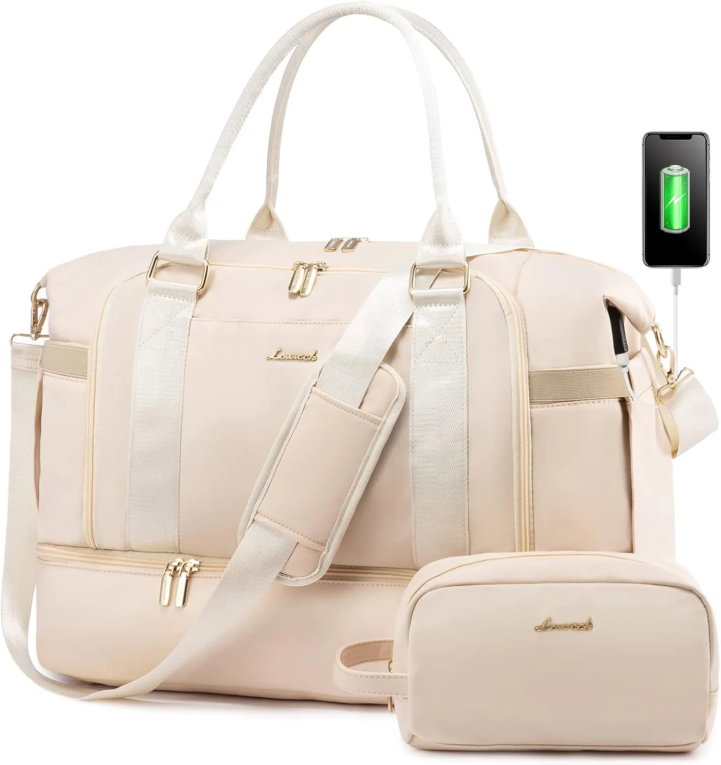 Gym Bag for Women LOVEVOOK Travel Duffel Bag with USB Charging Port,Weekender Bags for Women with Shoe Compartment,Carry on Overnight Bag with Toiletry Bag,Hospital Bags for Labor and Deliver