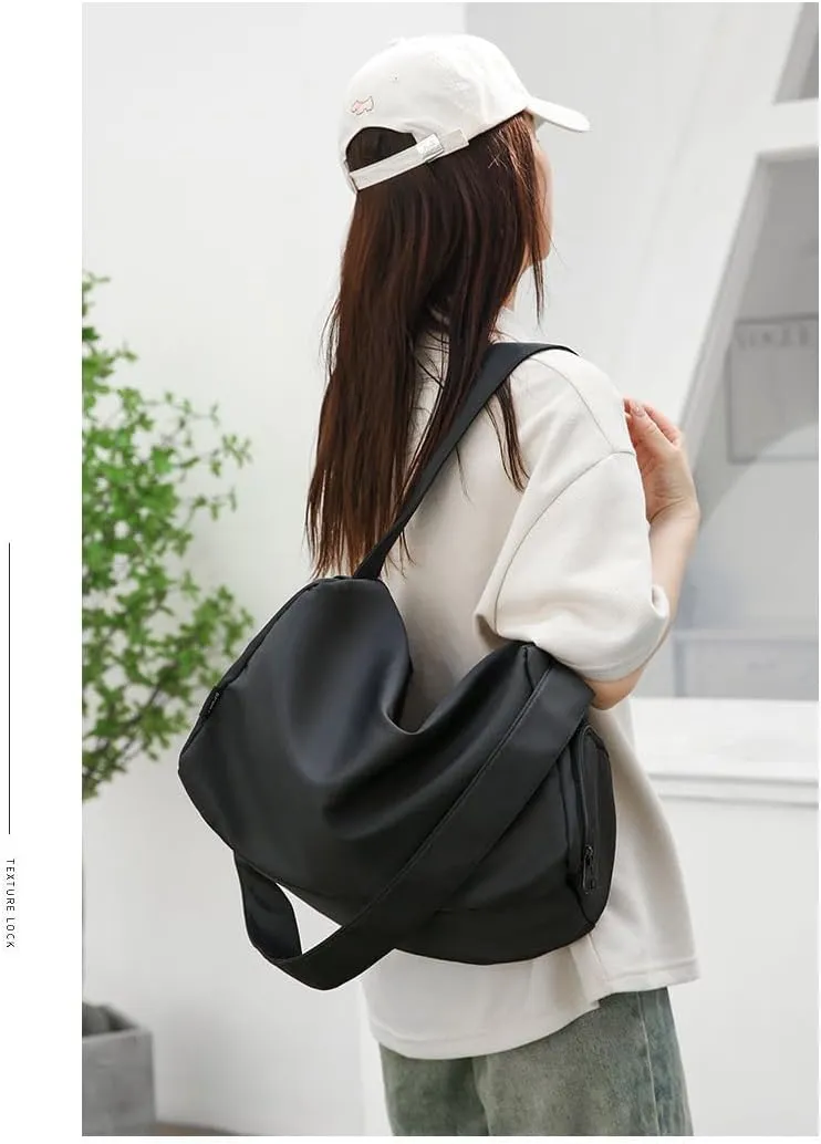 Gym Bag for Women, Pink Black Travel Duffel Bags, Waterproof Weekender Overnight Bag, Sports Bags with Shoe Compartment