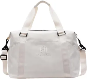 Gym Bag for Women with Dry-Wet Separation, Weekender Bag Travel Bag for Women, Multifunctional Large Capacity and Premium Oxford Fabric (White)