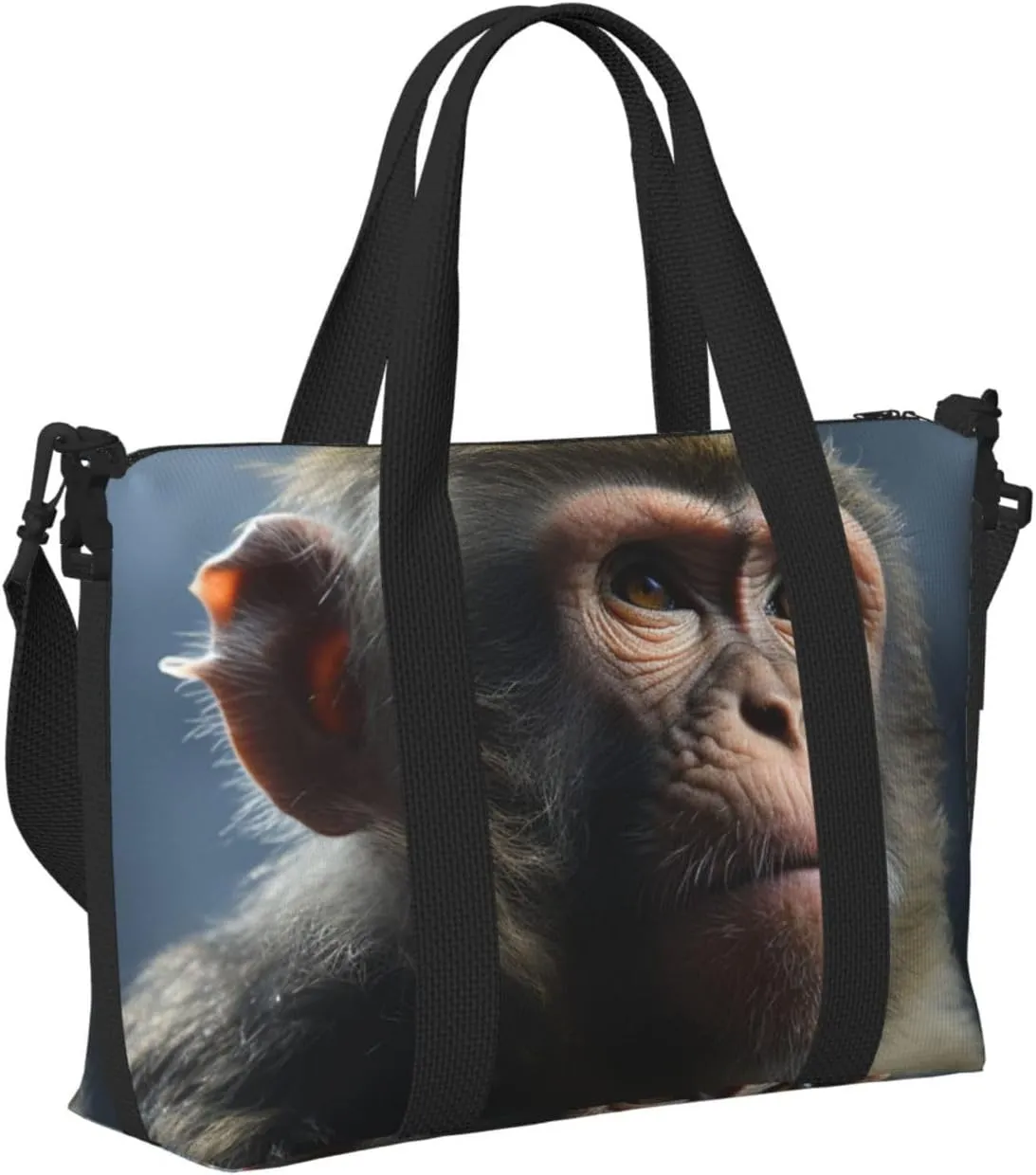 Gym Bag Monkey Duffel Bag for Men Women Travel Overnight Bag with Shoe Compartment Workout Bags