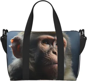 Gym Bag Monkey Duffel Bag for Men Women Travel Overnight Bag with Shoe Compartment Workout Bags