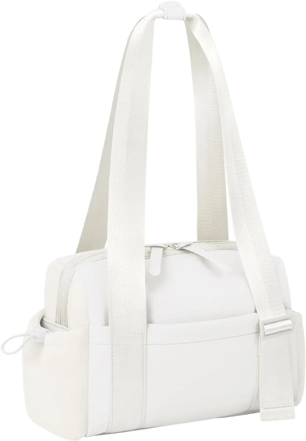 Gym Bag, Multi-Pockets Luggage Bag, Carry On Bag for Women, Adjustable Shoulder Strap Travel Duffle Bag with Dry/Wet Pocket, High Volume Overnight Duffle Bag for Travel, Gym (White)