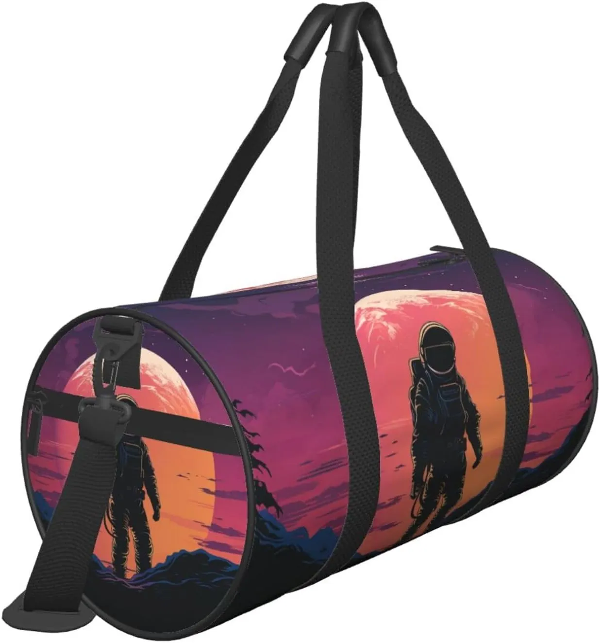 Gym Bags Small Cool Astronaut Duffel Bag Overnight Bag with Shoe Compartment Carryon Bag for Men Women