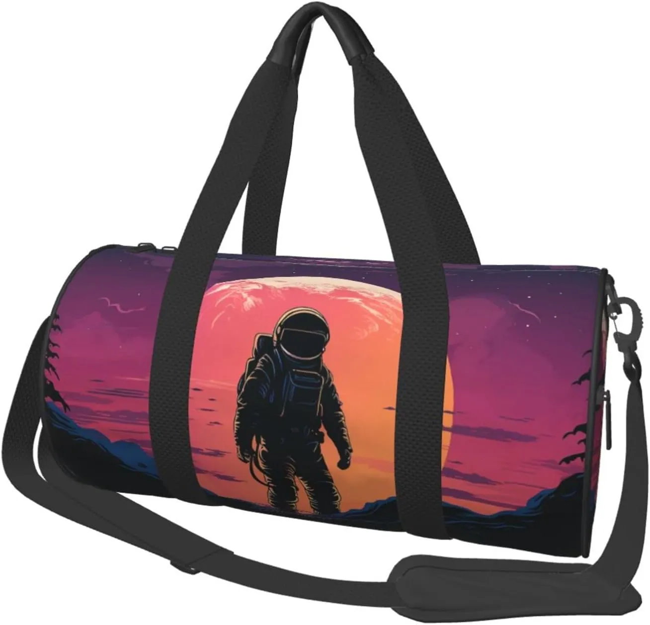 Gym Bags Small Cool Astronaut Duffel Bag Overnight Bag with Shoe Compartment Carryon Bag for Men Women