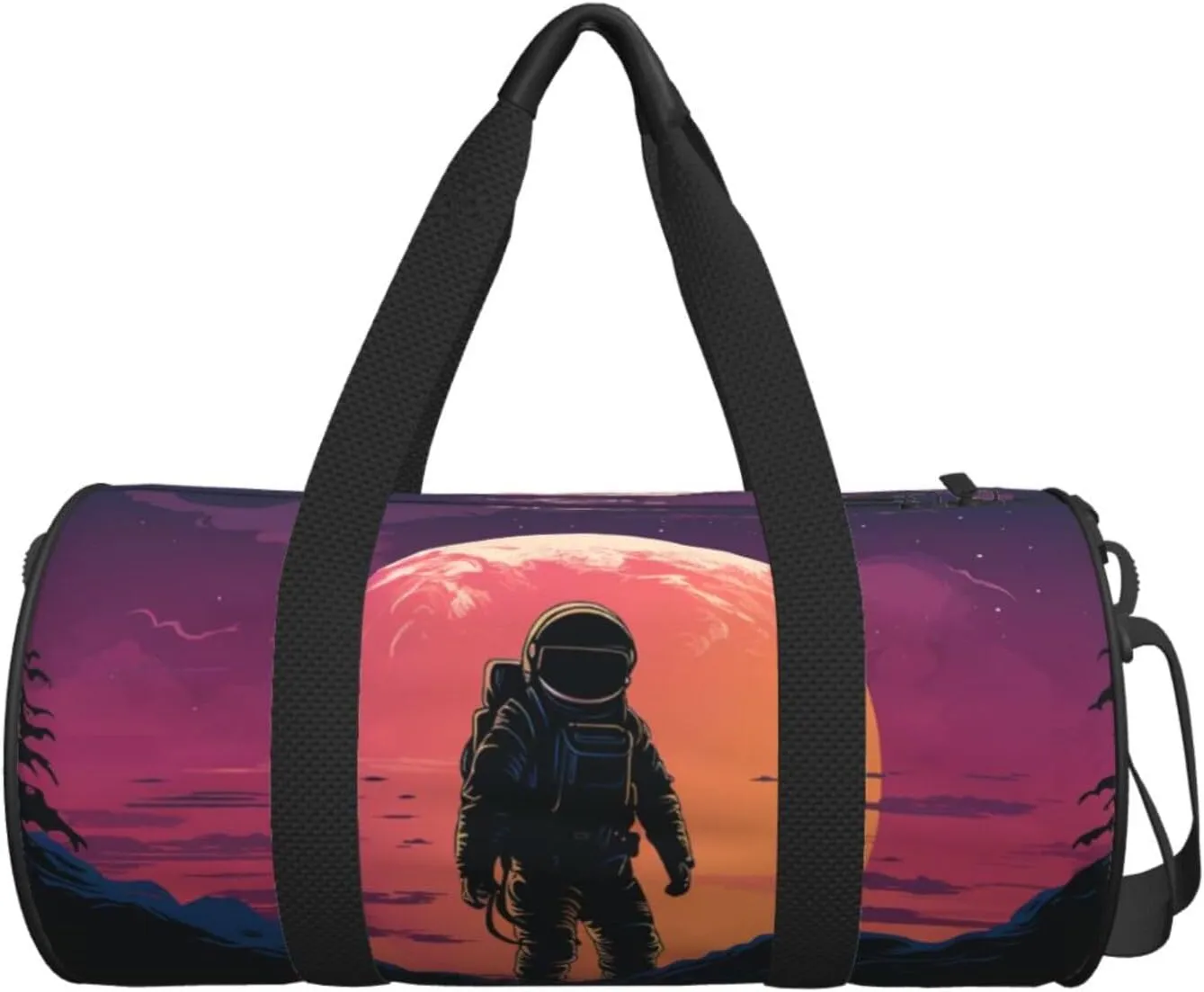 Gym Bags Small Cool Astronaut Duffel Bag Overnight Bag with Shoe Compartment Carryon Bag for Men Women