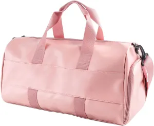 Gym Duffel Bag with Dry Wet Pocket Travel Sports Large Capacity Women Shoulder Bag Lightweight Carry on Weekender Overnight Bag for Beach Swim Yoga Dance (Pink)