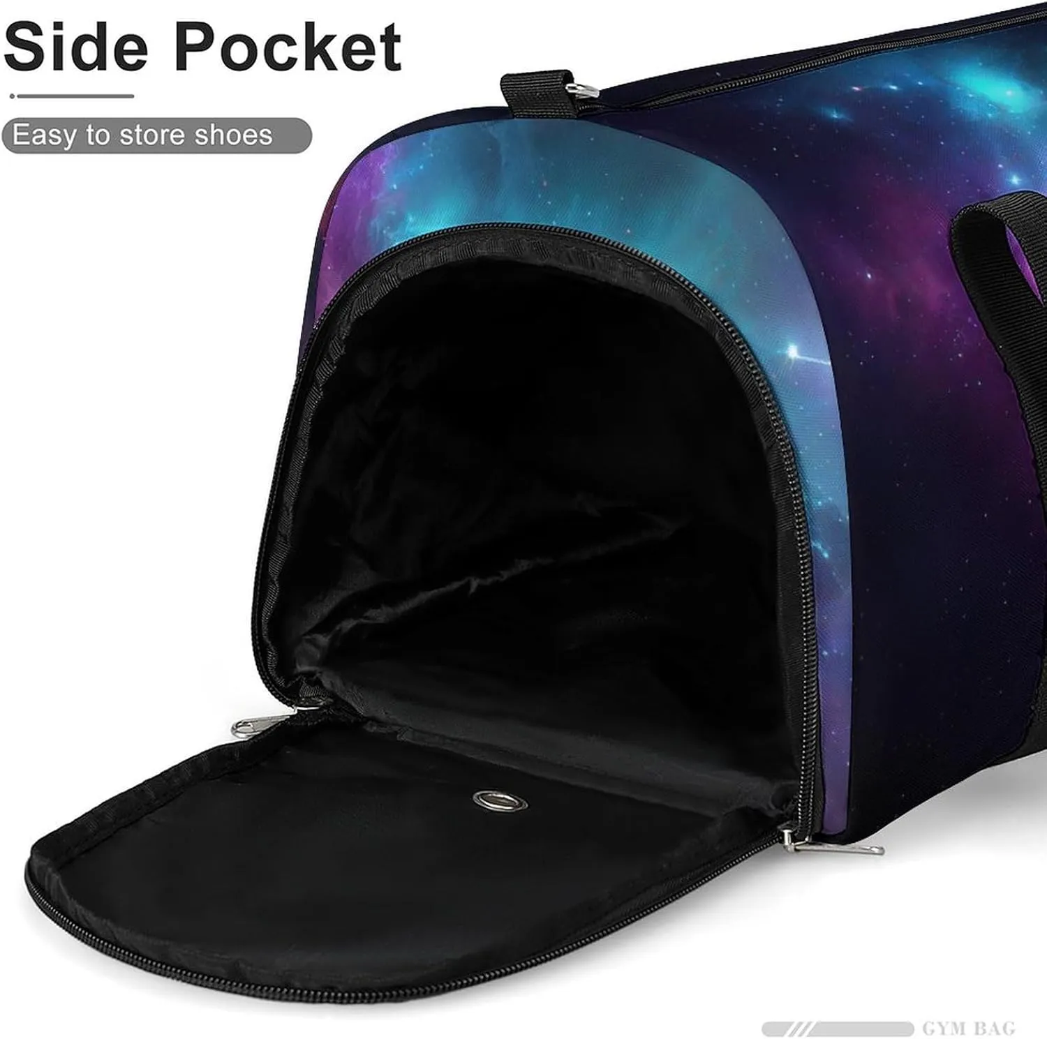 Gym Duffel Bag with Shoe Compartment Wet Pocket, Abstract Universe Travel Bag for Men Women, style-4