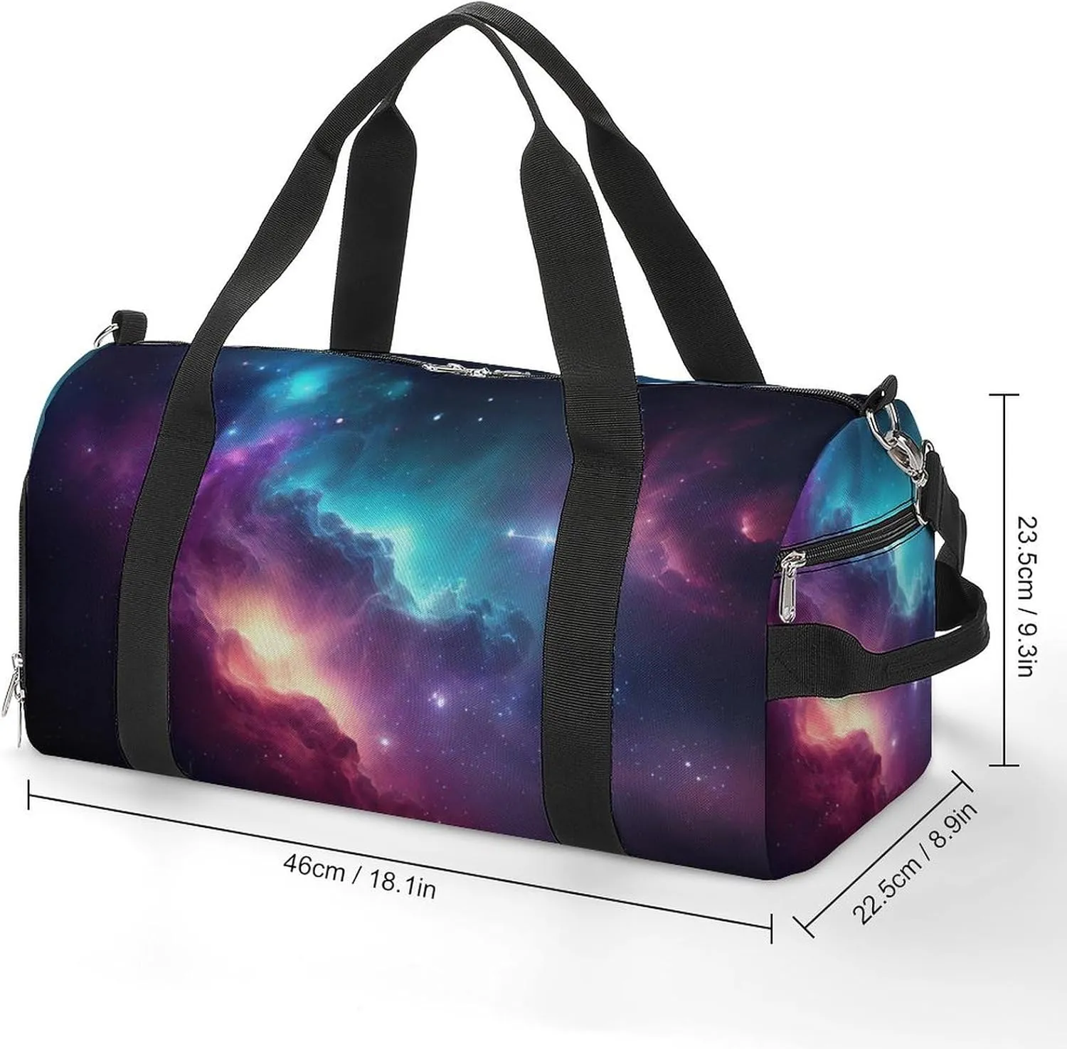Gym Duffel Bag with Shoe Compartment Wet Pocket, Abstract Universe Travel Bag for Men Women, style-4
