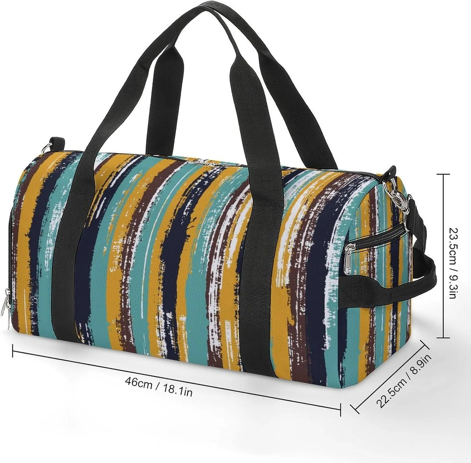 Gym Duffel Bag with Shoe Compartment Wet Pocket, Old Style Travel Bag for Men Women