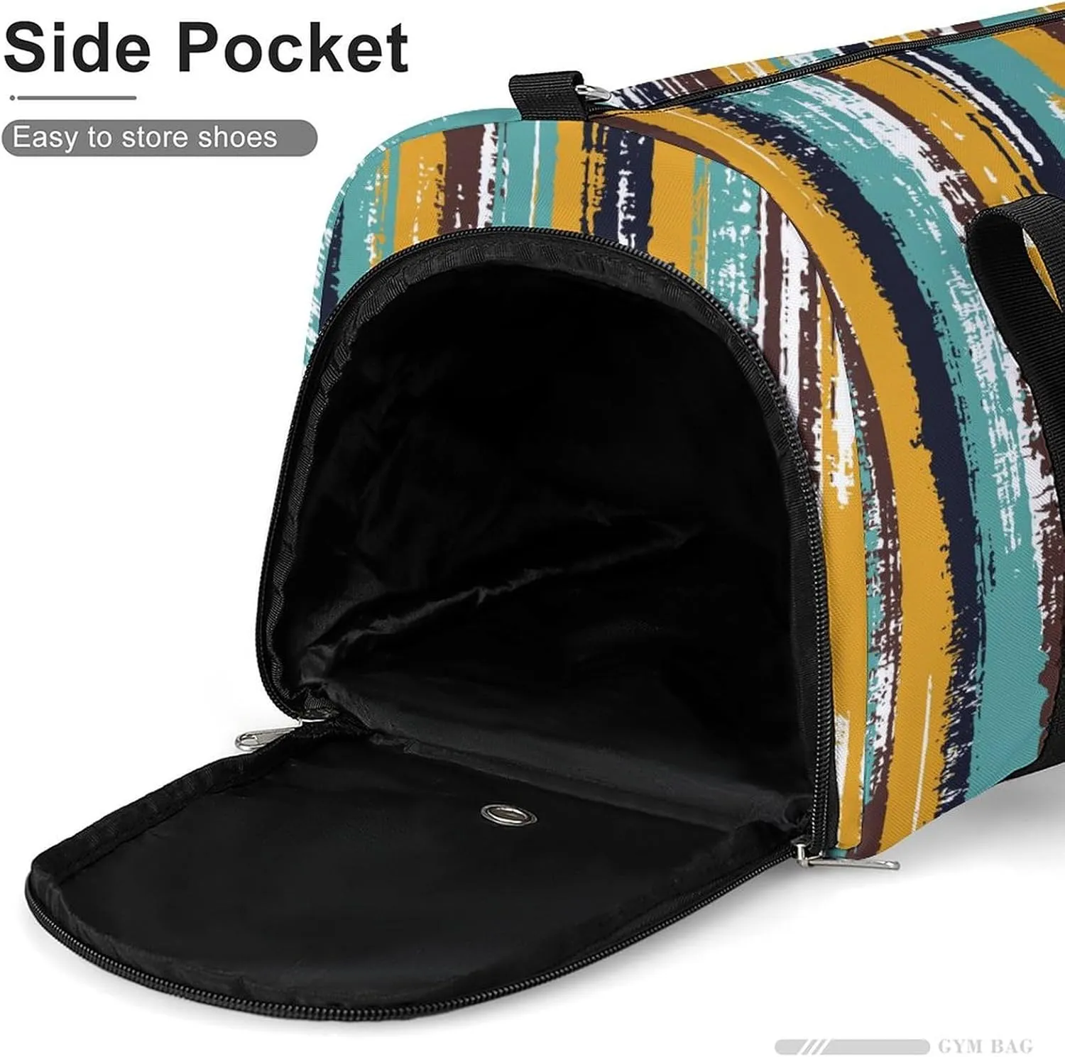 Gym Duffel Bag with Shoe Compartment Wet Pocket, Old Style Travel Bag for Men Women