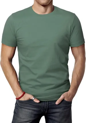 H2H Mens Casual Slim Fit Short Sleeve T-Shirts Soft Lightweight V-Neck/Crew-Neck Size XS to 3XL