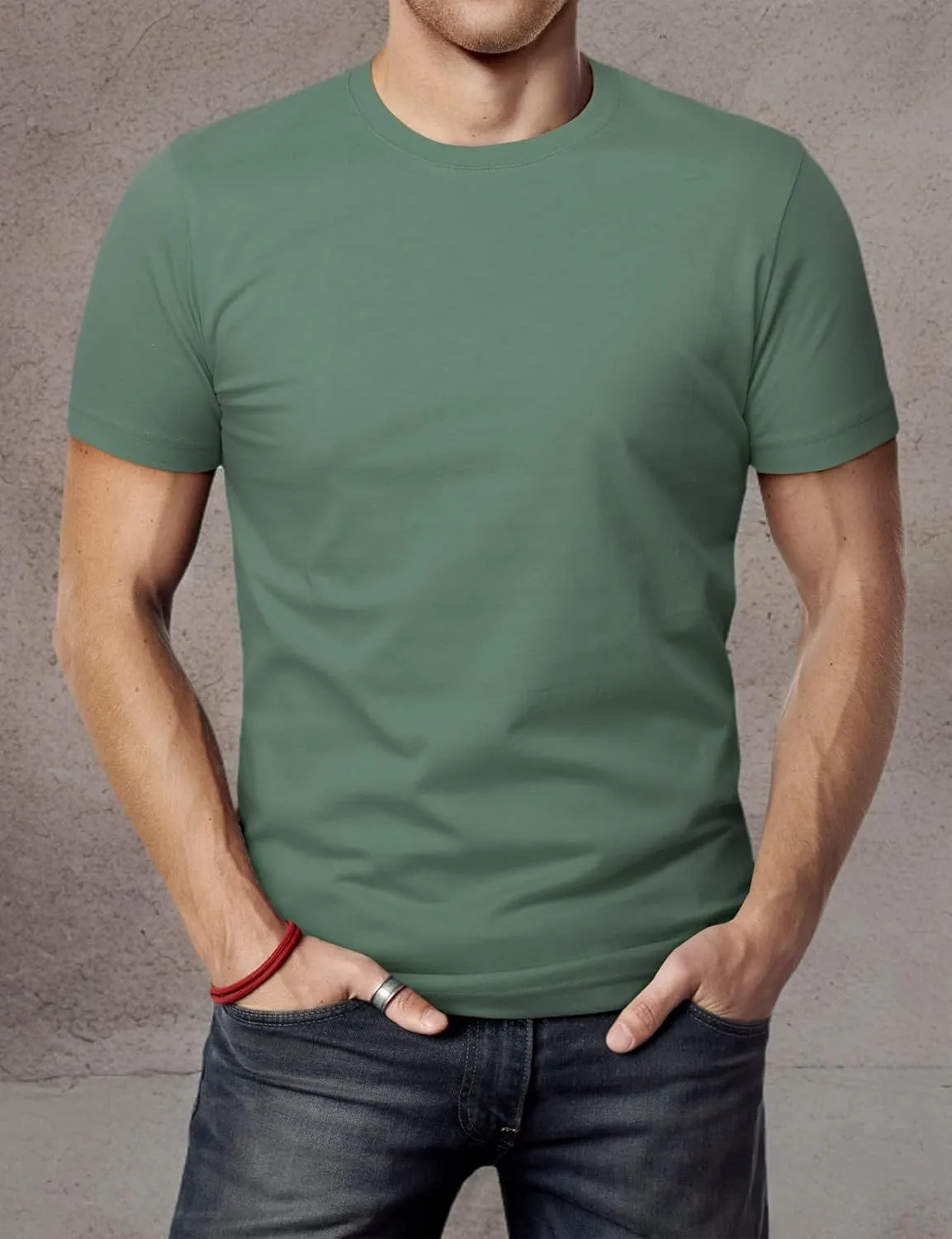 H2H Mens Casual Slim Fit Short Sleeve T-Shirts Soft Lightweight V-Neck/Crew-Neck Size XS to 3XL