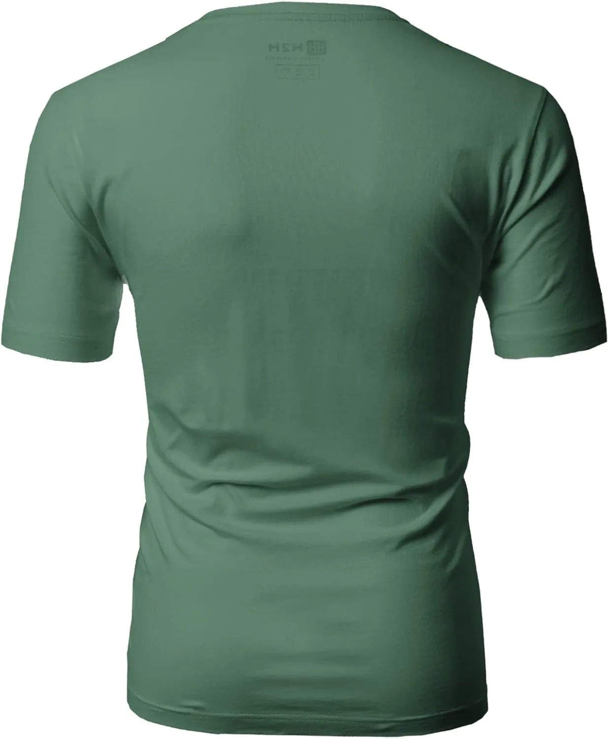 H2H Mens Casual Slim Fit Short Sleeve T-Shirts Soft Lightweight V-Neck/Crew-Neck Size XS to 3XL