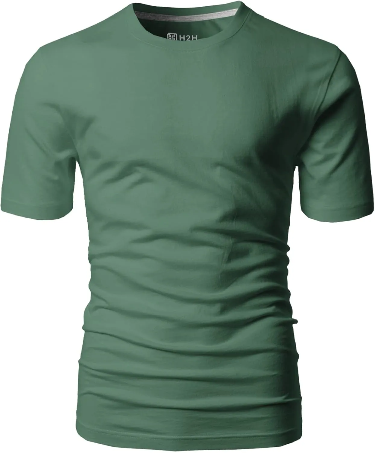 H2H Mens Casual Slim Fit Short Sleeve T-Shirts Soft Lightweight V-Neck/Crew-Neck Size XS to 3XL