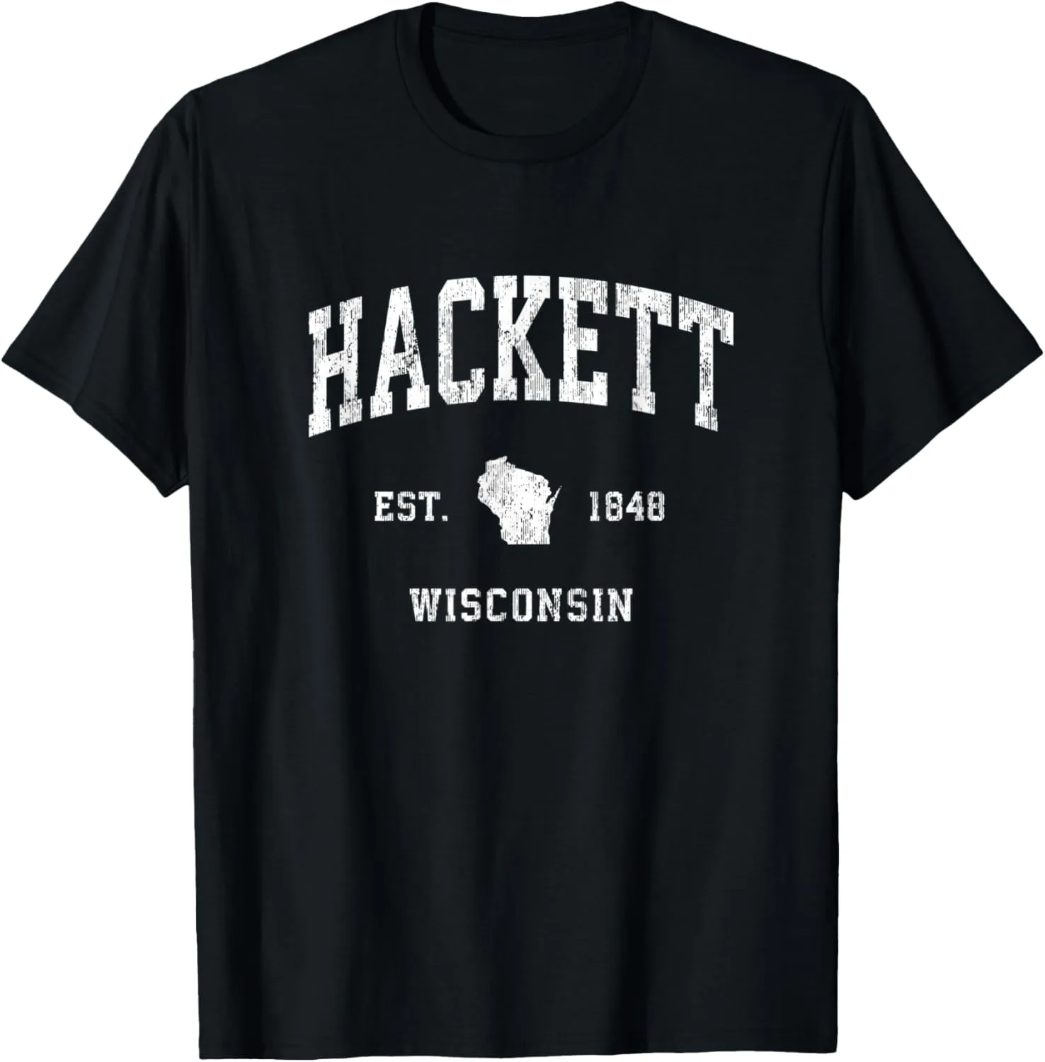 Hackett Wisconsin WI Vintage Athletic Sports Design T-Shirt