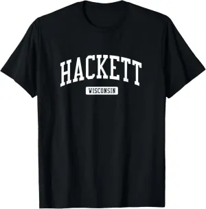 Hackett Wisconsin WI Vintage Athletic Sports Design T-Shirt