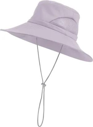 Hairbrella Stylish Waterproof Satin Lined Sun Hat, UV Protection, Wide Brim Beach Hat, Adjustable Fit and Breathable Design
