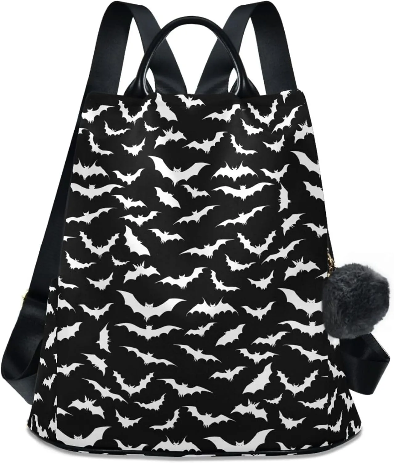 Halloween Bat Backpack Purse for Women Nylon Anti-theft Travel Backpack Fashion Back Pack Shoulder Bag