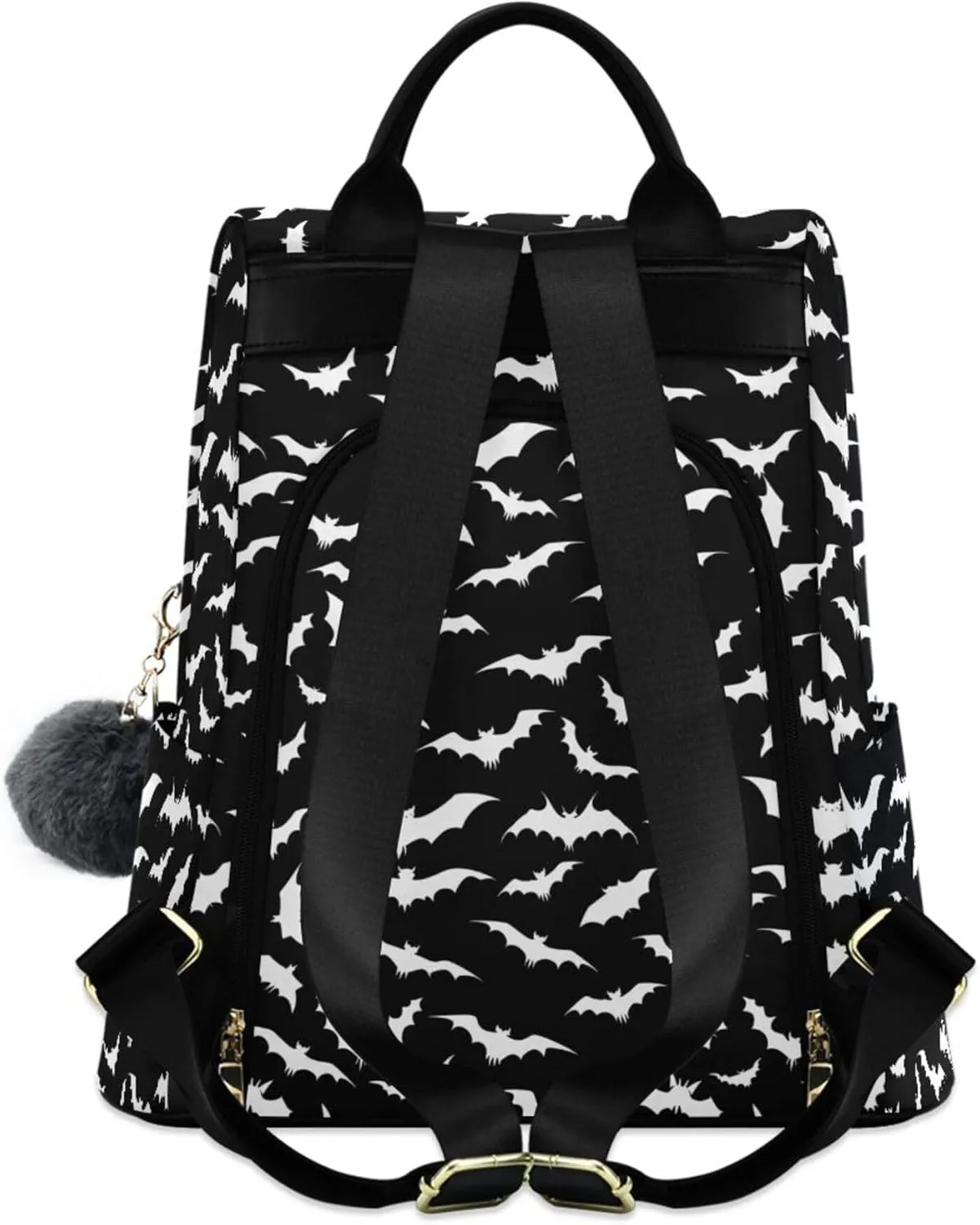 Halloween Bat Backpack Purse for Women Nylon Anti-theft Travel Backpack Fashion Back Pack Shoulder Bag
