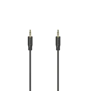 Hama Flexi-Slim Audio Cable, 3.5 mm Jack Male/f. Male, Golden, Black, 0.75 m