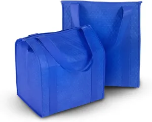 Hannah Smart Large Capacity Heavy Duty Insulated Shopping Bag (2, Blue)