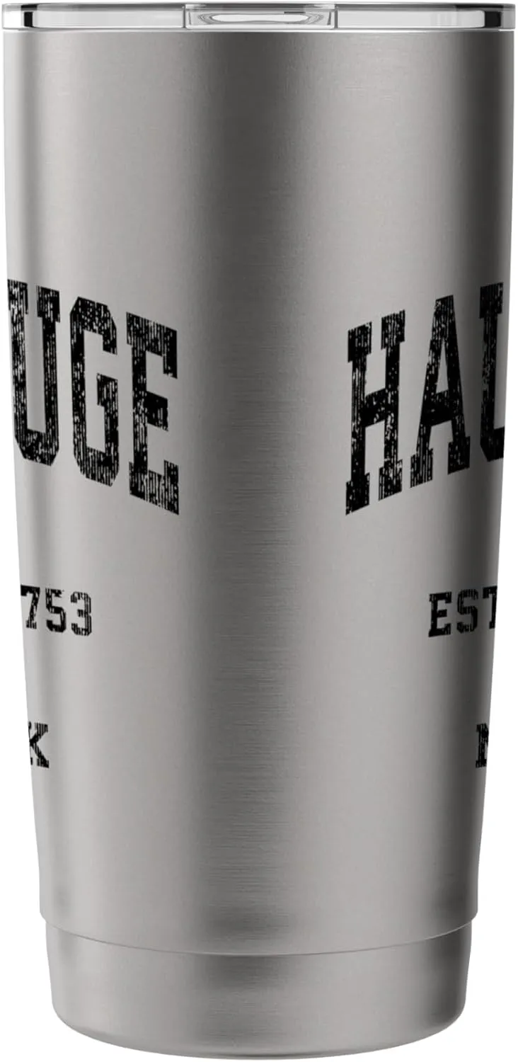 Hauppauge New York NY Vintage Athletic Black Sports Design Stainless Steel Insulated Tumbler