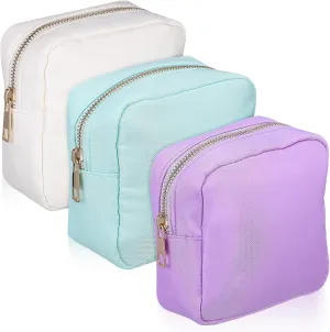 Healifty 3 Pcs Mini Makeup Bag, Small Cosmetic Bag Makeup Pouch Bag for Purse, Cosmetic Zipper Sanitary Napkin Storage Bag for Travel Home