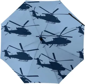 Helicopter Windproof Travel Umbrella Automatic Manual Rainbrella Rainproof 3 Folding Umbrellas for Men Women