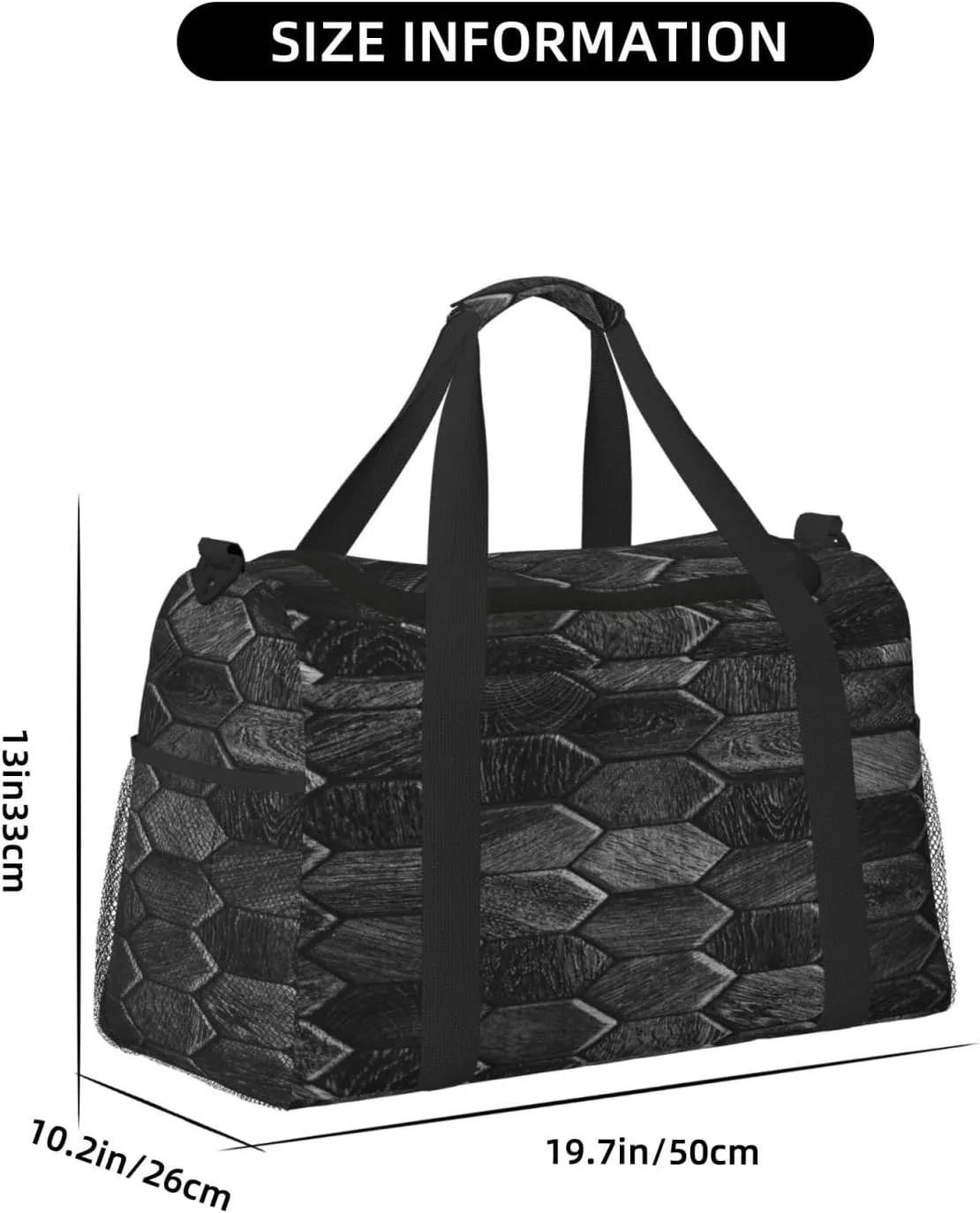 Hexagonal Rectangle Travel Duffel Bag Large Foldable Waterproof Overnight Bag For Beach Swim Bags Pool Sports Gym