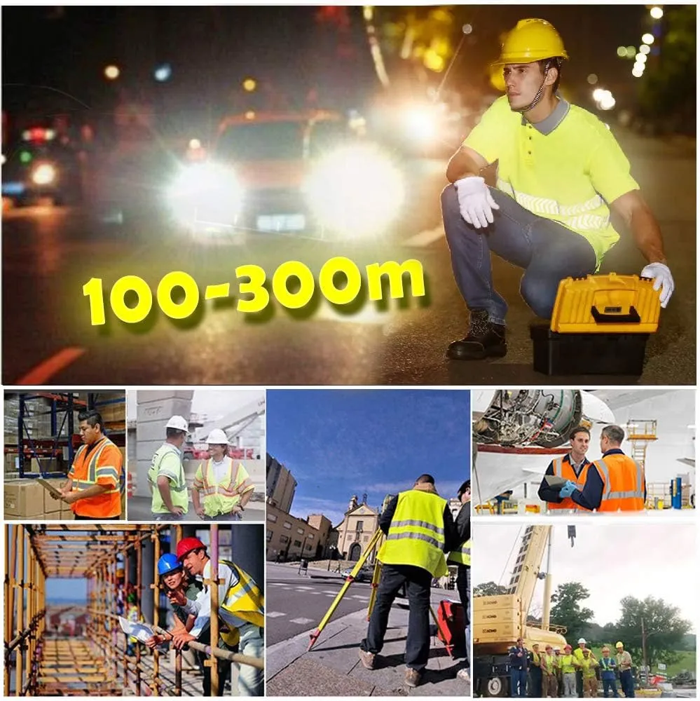 Hi Vis Safety Polo Shirt Custom Your Logo Short Sleeve T-Shirts with Reflective Strips