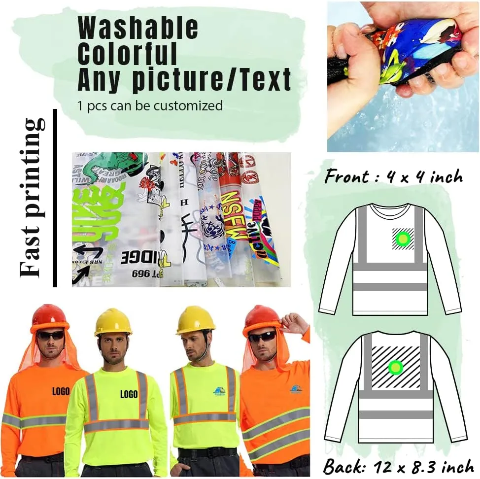 High Visibility Reflective Safety Shirts Customize Logo With Reflective Strips Hi Vis Long Sleeve Protective Workwear