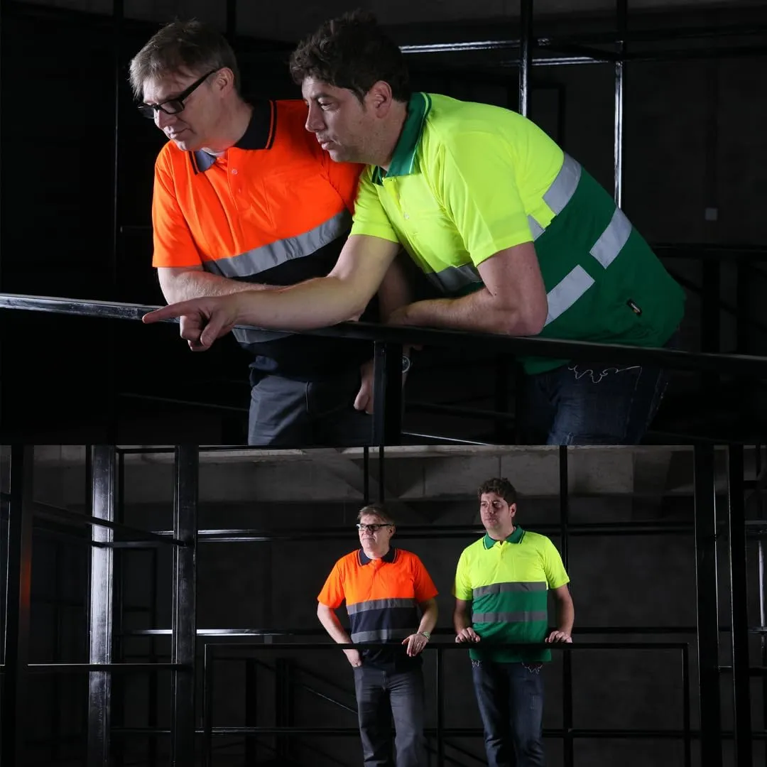 High Visibility Reflective Safety T-Shirt Custom Logo Protective Short Sleeve Polo Shirt Workwear